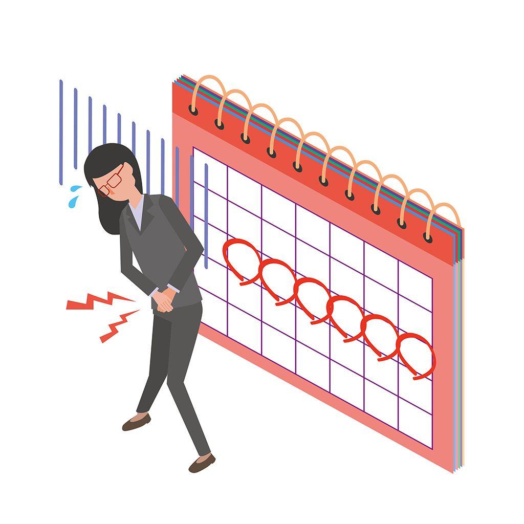 生理周期 女性 カレンダー 腹痛